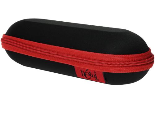 # ETUI LUNETTE ZIPPE Noir et Rouge