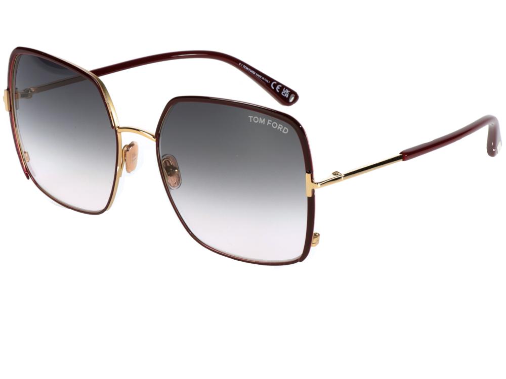 Lunettes De Soleil TOM Ford Philippa - Occasion, Monture Noire Métal, Style Féminin