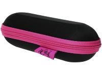 # ETUI LUNETTE ZIPPE Noir et Fushia