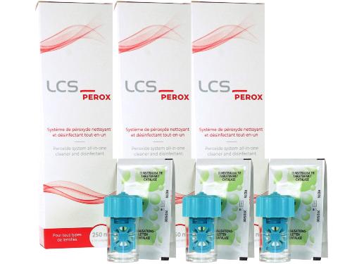 PEROX  LOT de 3x250ML +3x30 cps Solution Peroxyde LCS
