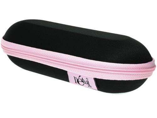 # ETUI LUNETTE ZIPPE Noir et Rose