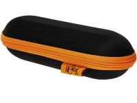 # ETUI LUNETTE ZIPPE Noir et Orange